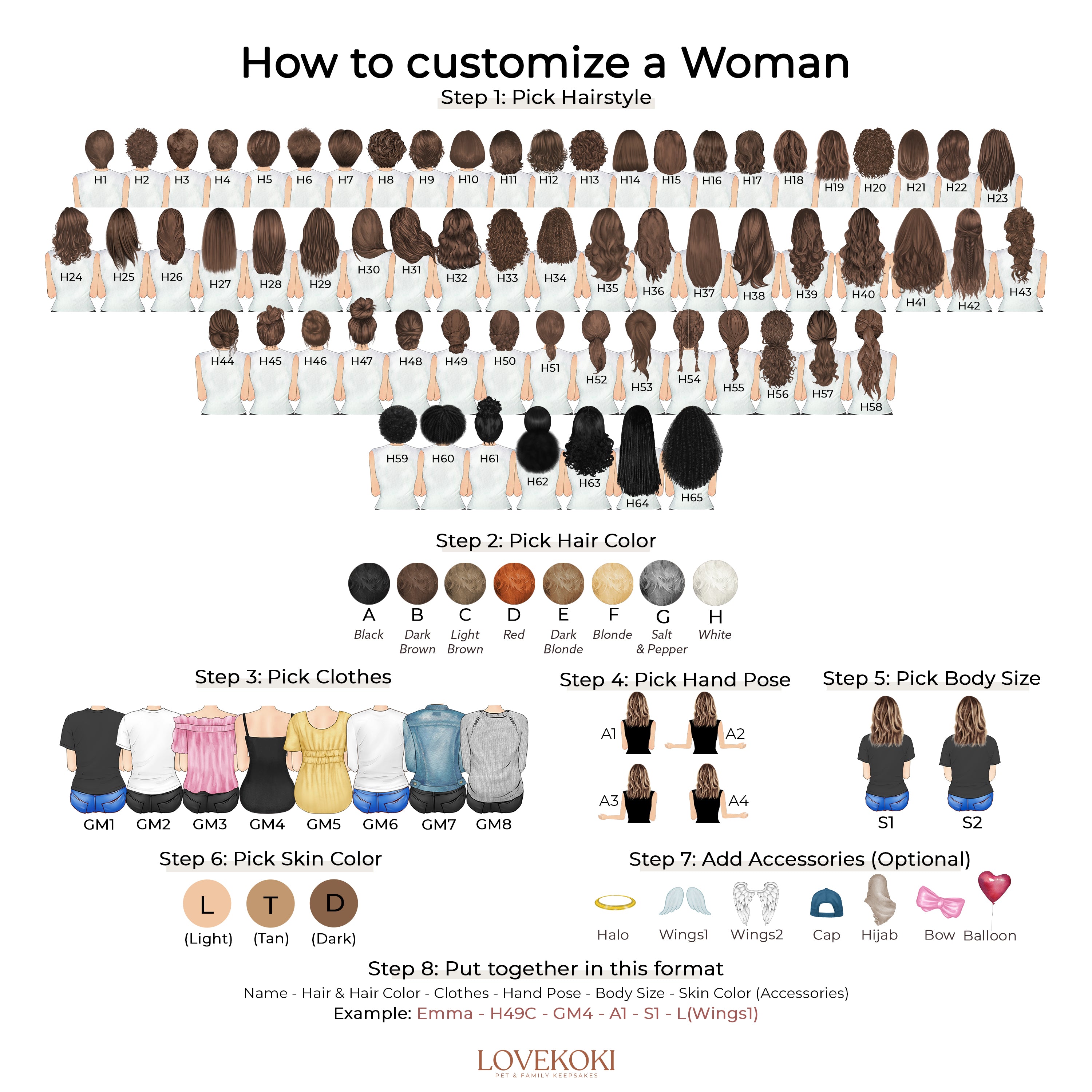 how to customize a woman's hair style