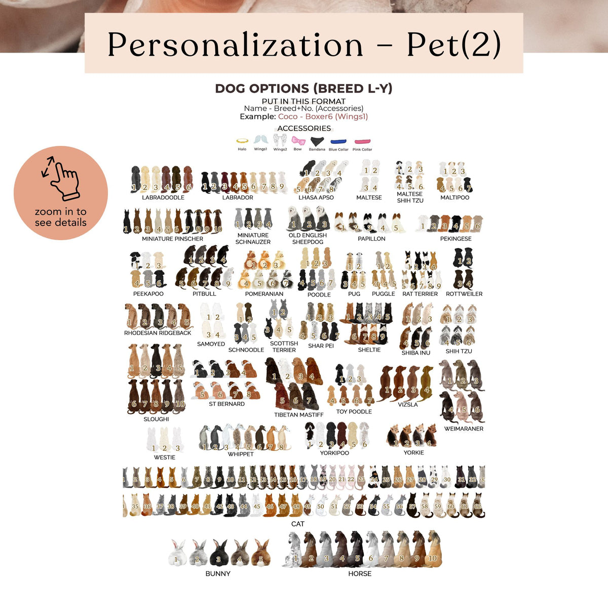 The image is a collage of various dog breeds, each represented by a unique illustration. The collage includes illustrations of different breeds such as Labradors, Beagles, and others, as well as accessories like leashes, collars, and toys. The image does not contain any text, and the descriptions provided are based on the visual content of the collage.