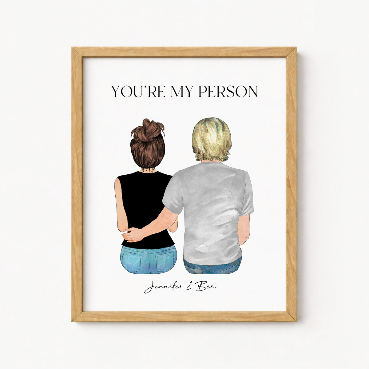 Custom Couple Portrait | Romantic Anniversary & Valentine's Gift