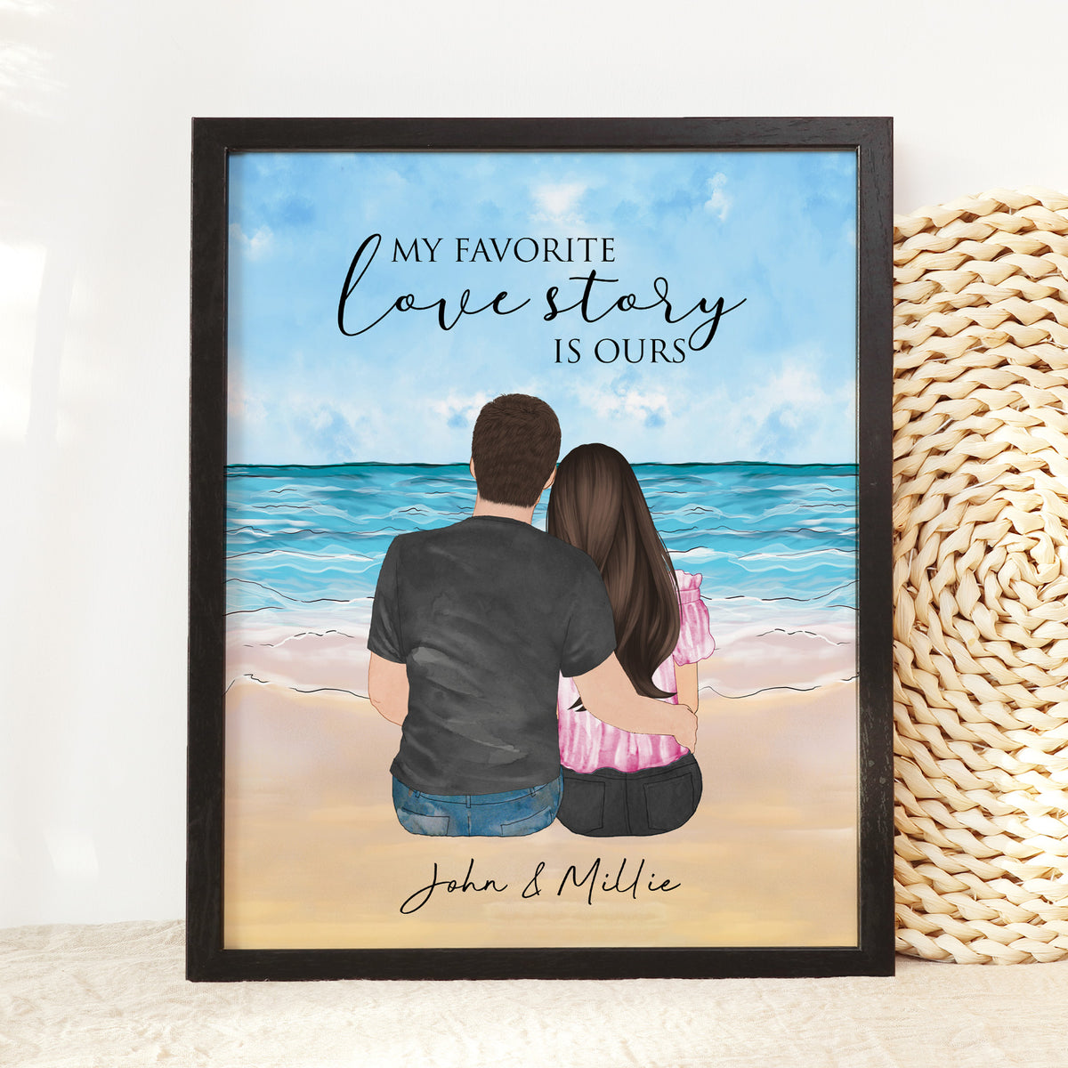 Custom Couple Portrait | Anniversary & Valentine's Day Gift