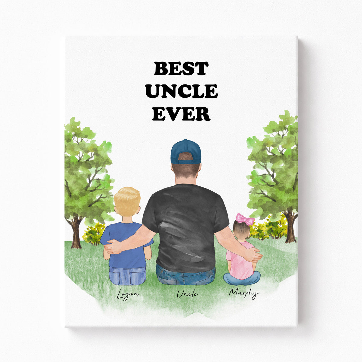 Custom Uncle & Niece Nephew Wall Art | Gift for Uncle