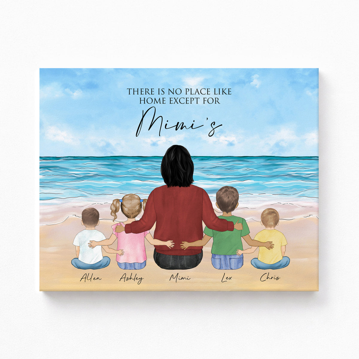 Custom Mimi & Grandkids Portrait | Birthday Gift for Mimi