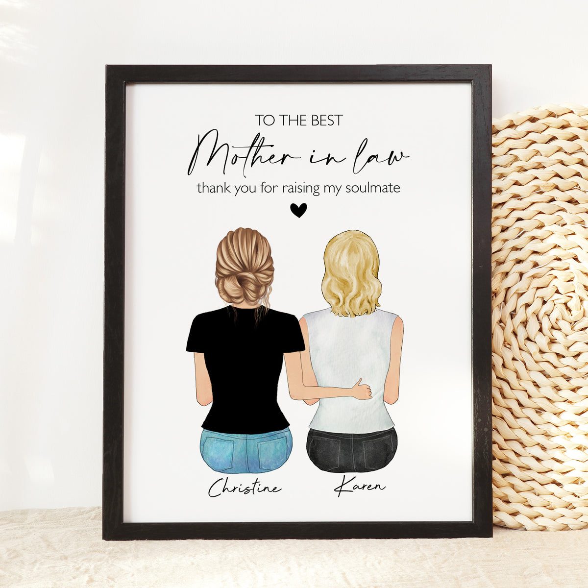 Custom Mother-in-Law Portrait | Wedding or Christmas Gift