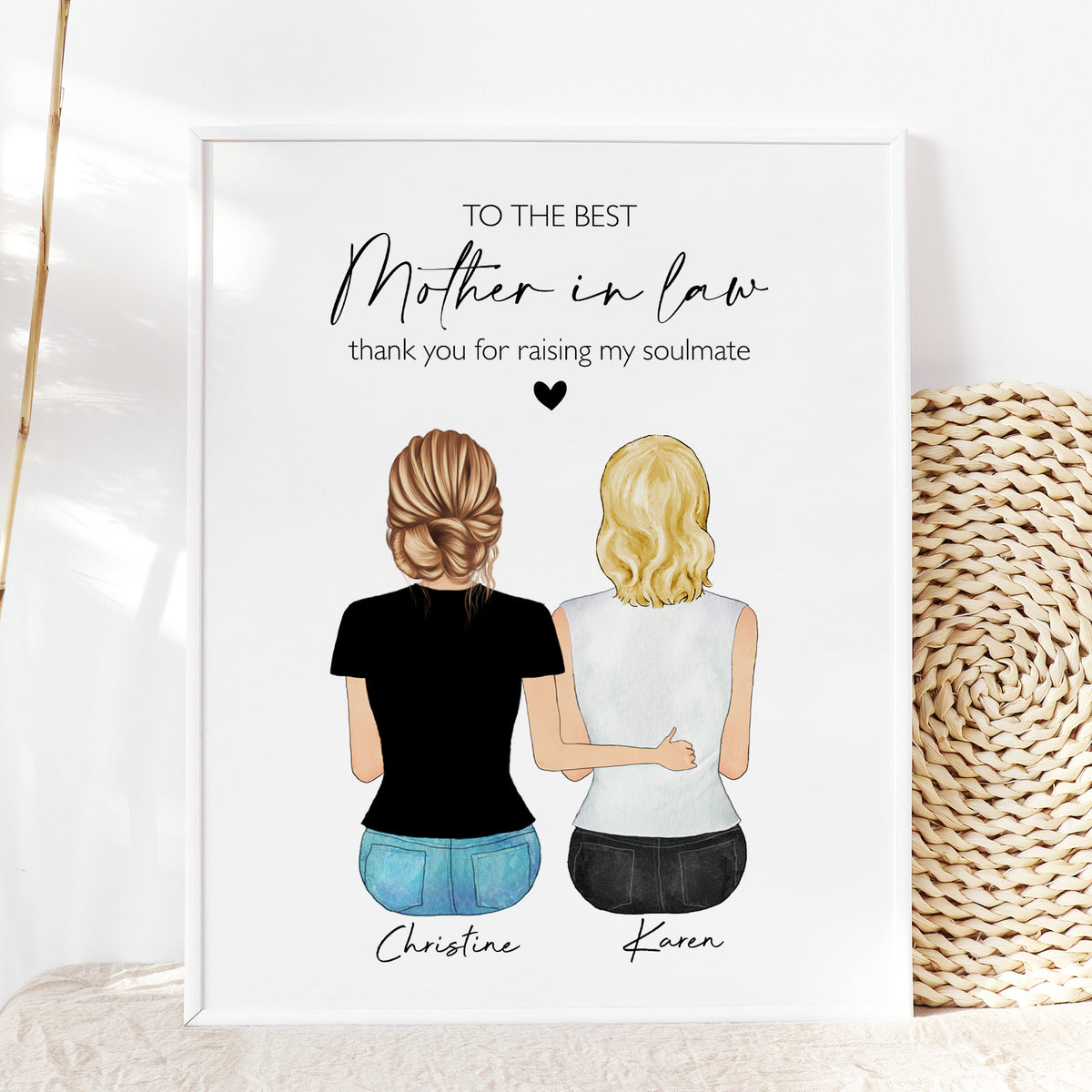 Custom Mother-in-Law Portrait | Wedding or Christmas Gift