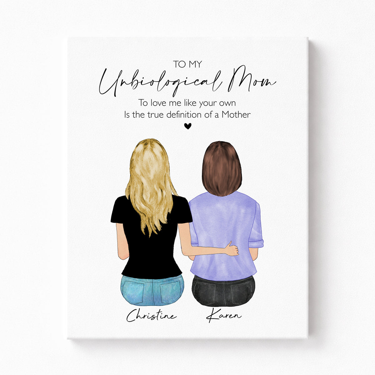 Custom Bonus Mom Portrait | Personalized Stepmom Gift