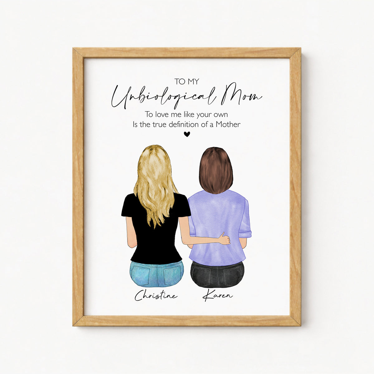 Custom Bonus Mom Portrait | Personalized Stepmom Gift