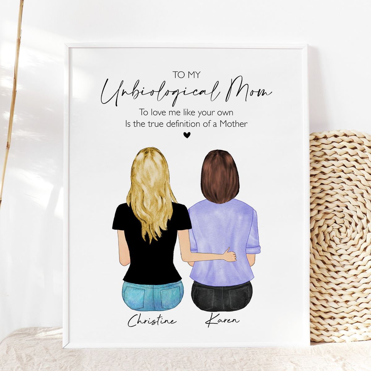Custom Bonus Mom Portrait | Personalized Stepmom Gift