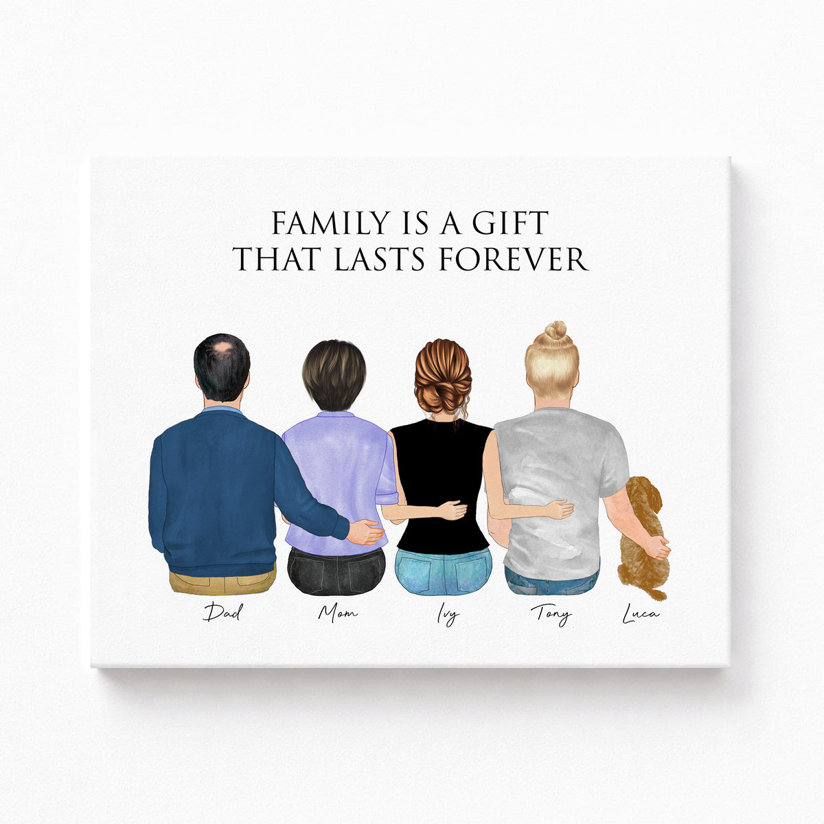 Custom Family Portrait | 'Family is a Gift That Lasts Forever'