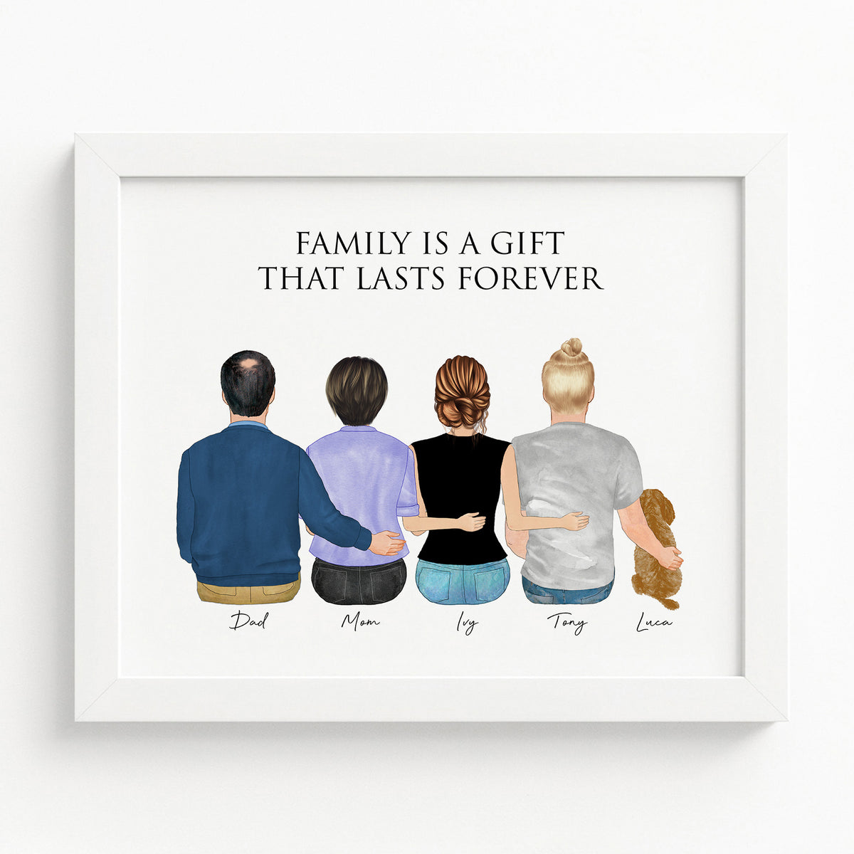 Custom Family Portrait | 'Family is a Gift That Lasts Forever'