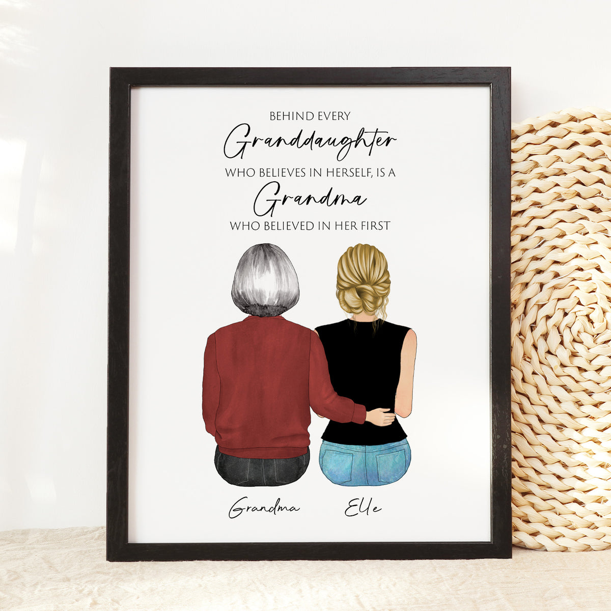 Custom Grandma & Grandchildren Portrait | 'No Place Like Grandma's'