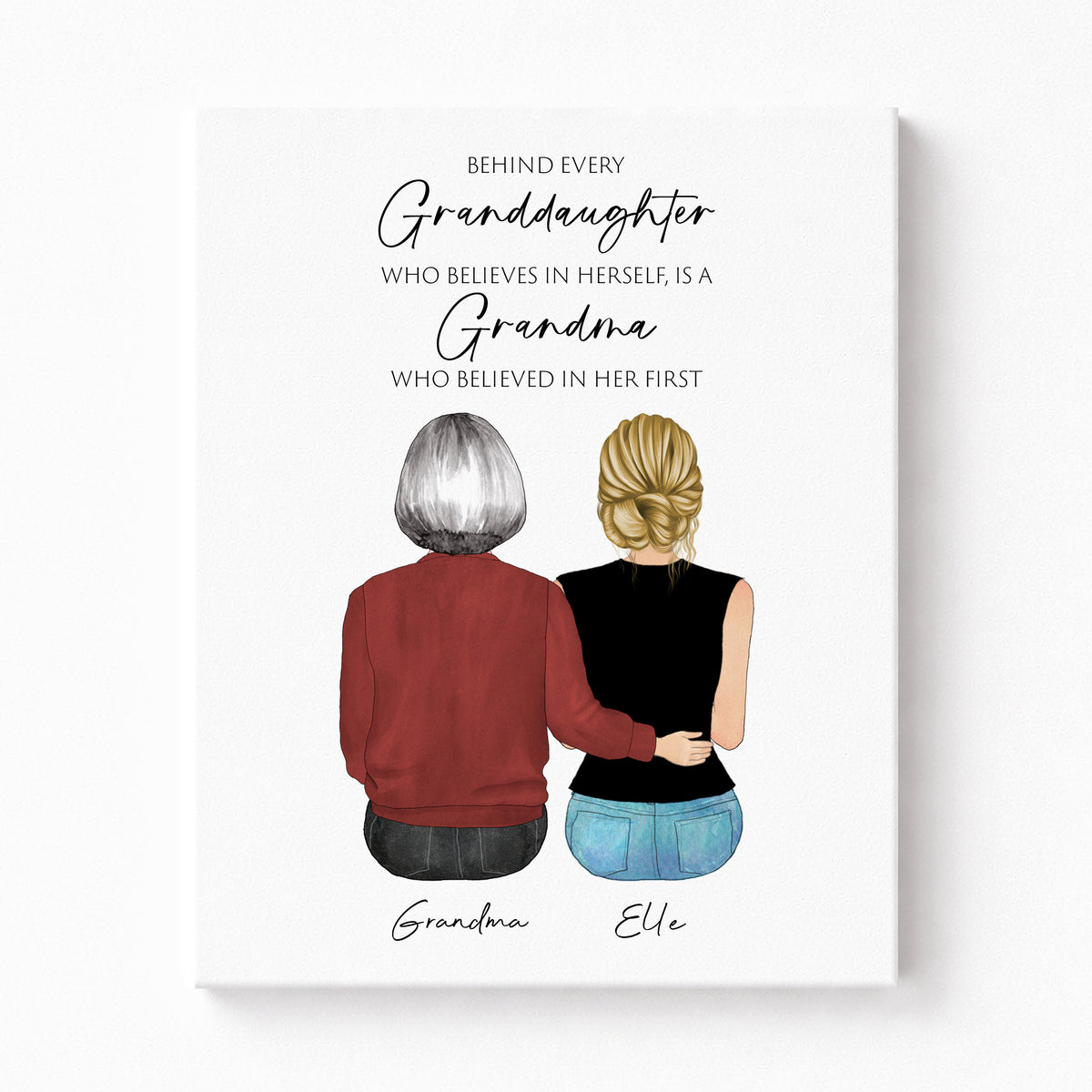 Custom Grandma & Grandchildren Portrait | 'No Place Like Grandma's'