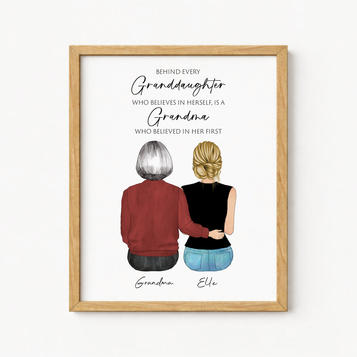 Custom Grandma & Grandchildren Portrait | 'No Place Like Grandma's'