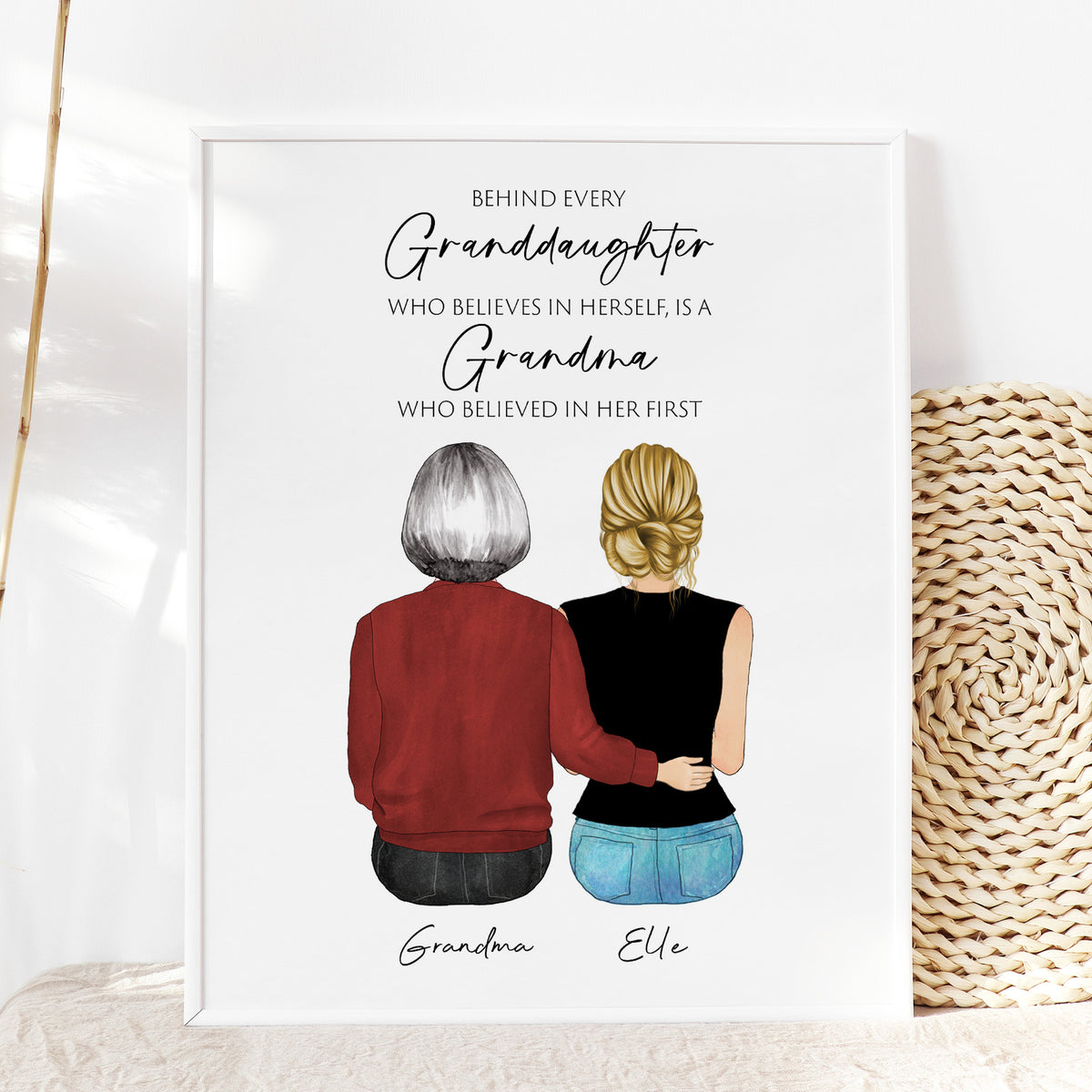 Custom Grandma & Grandchildren Portrait | 'No Place Like Grandma's'