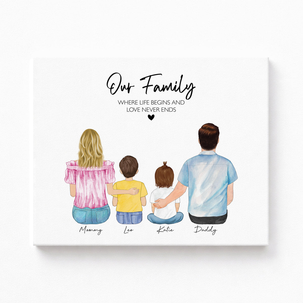 Custom Family Portrait | 'Our Family, Where Life Begins'