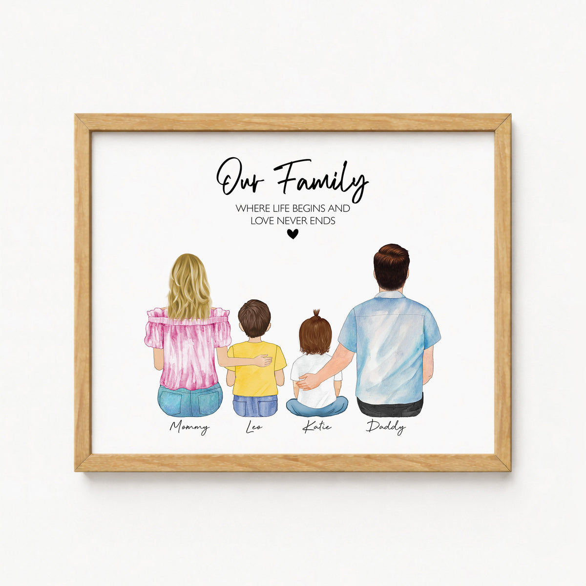 Custom Family Portrait | 'Our Family, Where Life Begins'