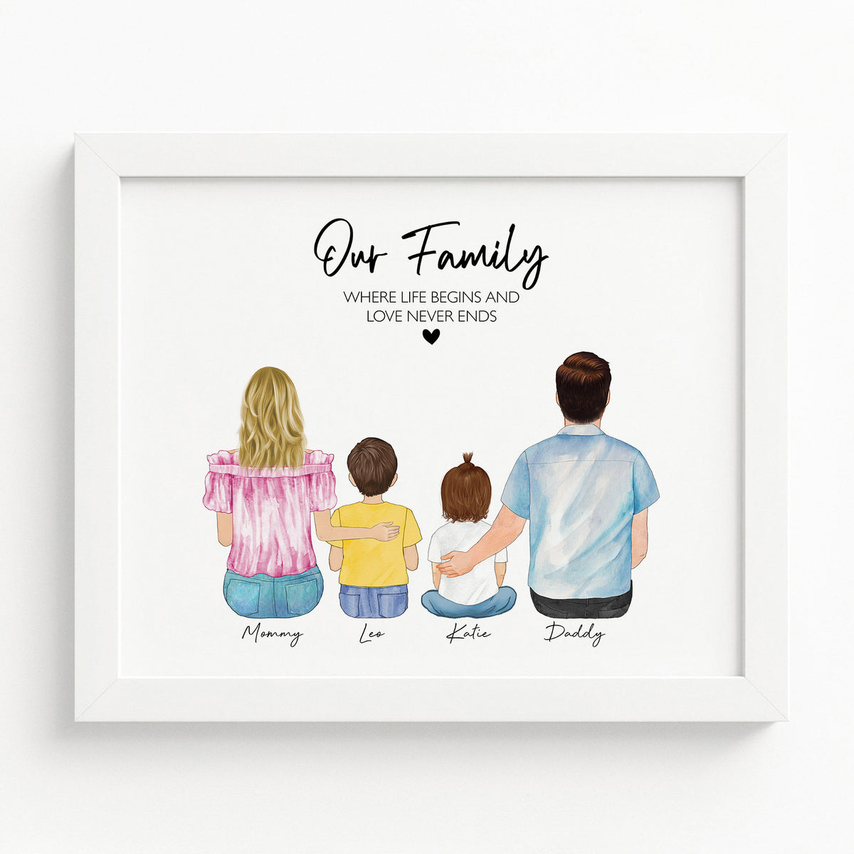 Custom Family Portrait | 'Our Family, Where Life Begins'