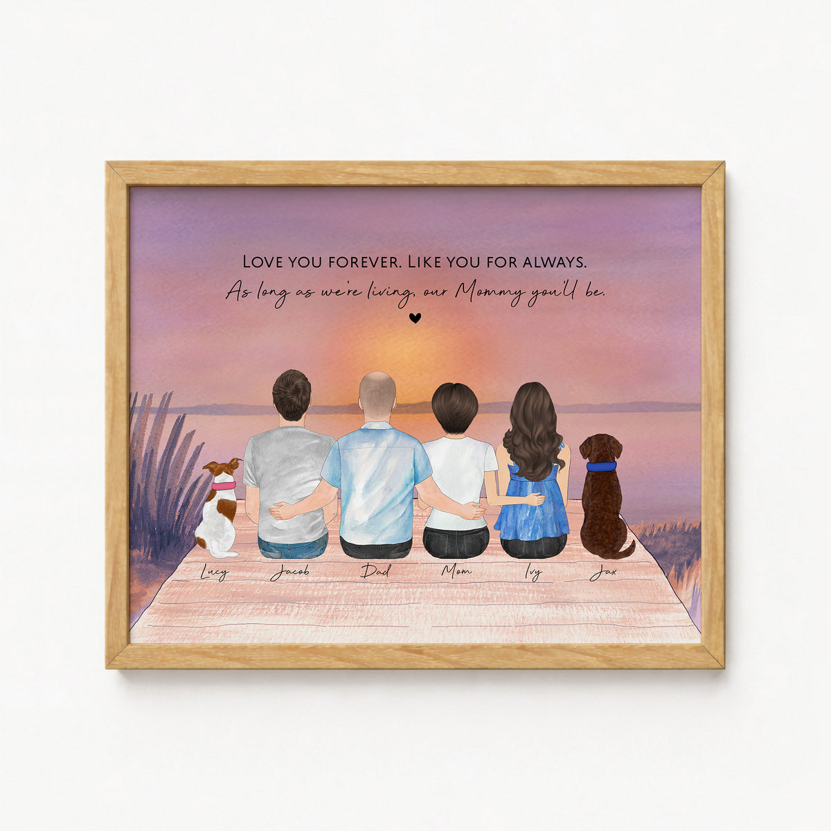 Custom Family Lake Sunset Portrait