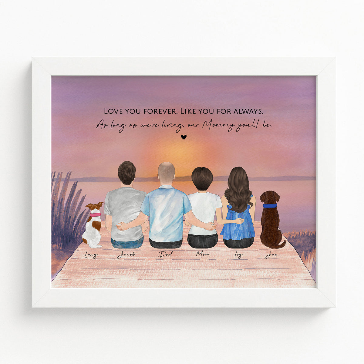 Custom Family Lake Sunset Portrait