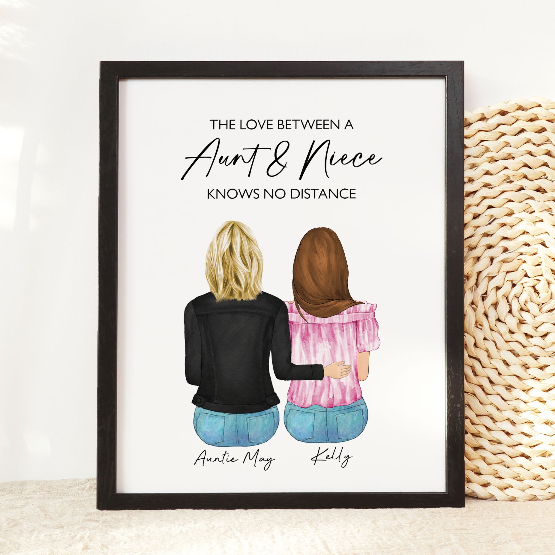 Aunt and Niece Portrait Wall Art
