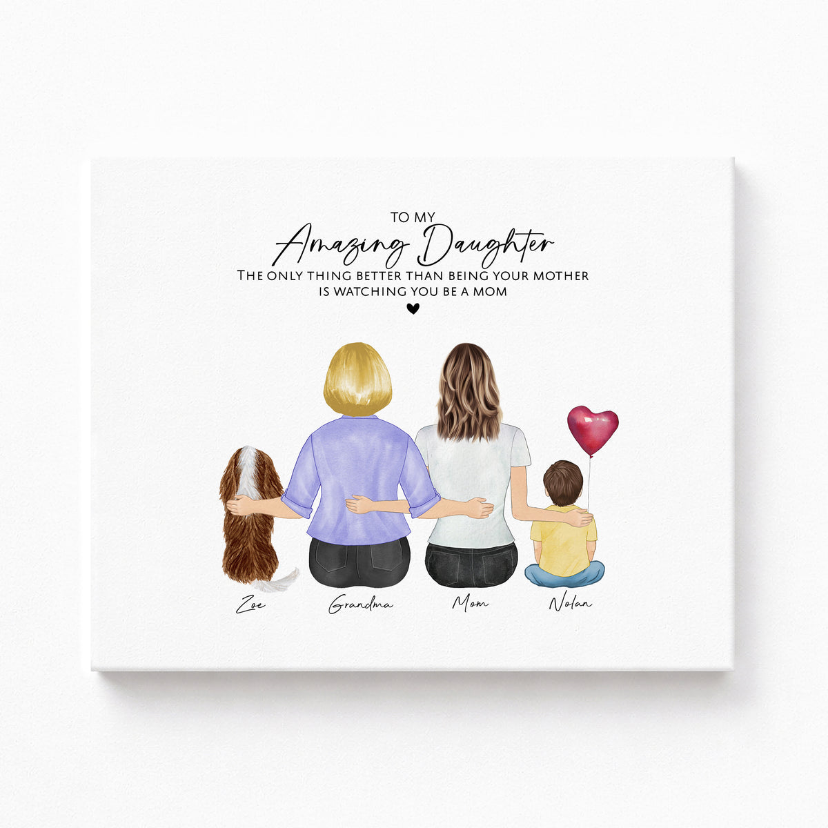 Custom Gift from Mom to Daughter | Mother Daughter Portrait