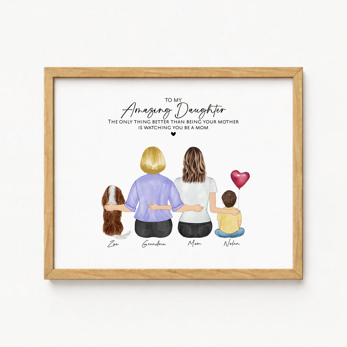 Custom Gift from Mom to Daughter | Mother Daughter Portrait