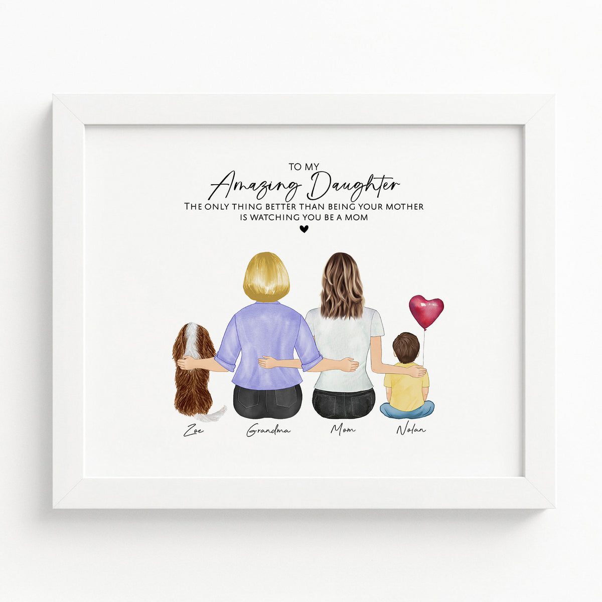 Custom Gift from Mom to Daughter | Mother Daughter Portrait