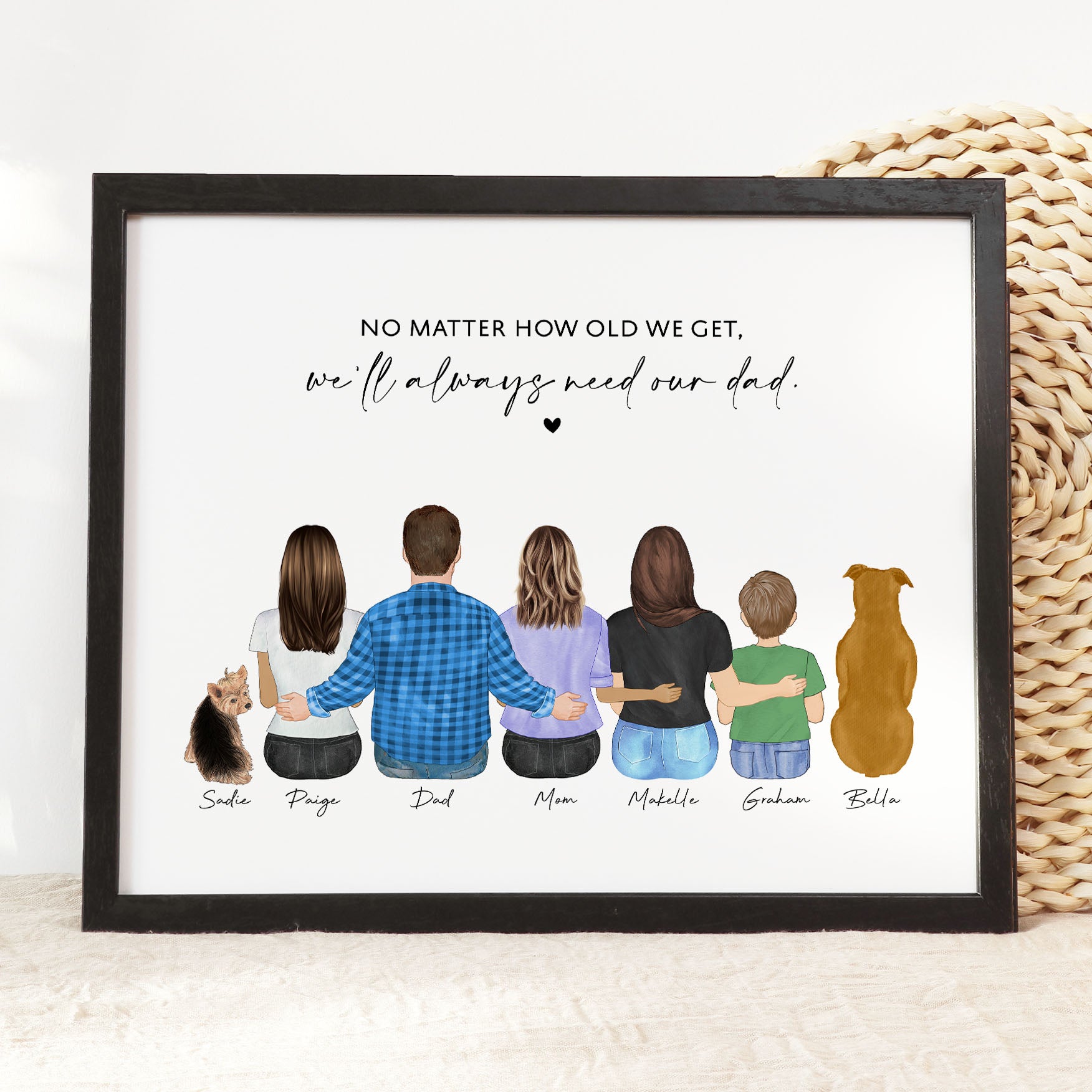 Custom Family Portrait for Dad