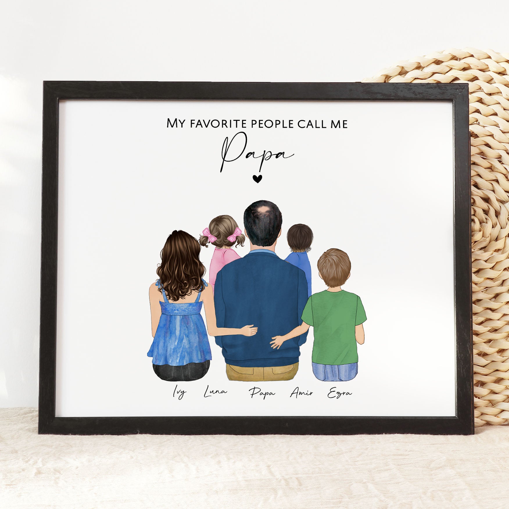 Custom Family Portrait for Papa