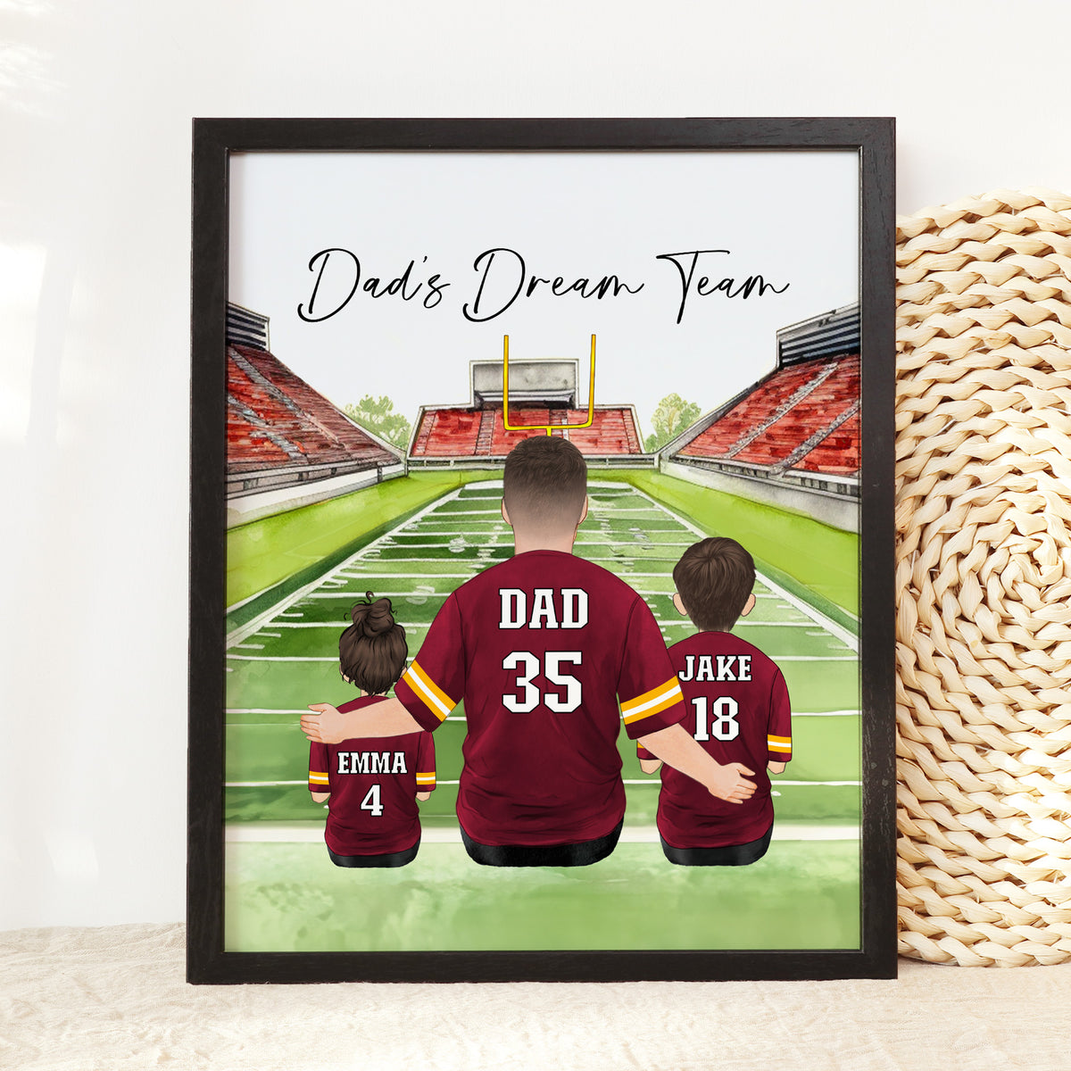 Custom Football Dad 'Daddy's Dream Team' | Father Gift