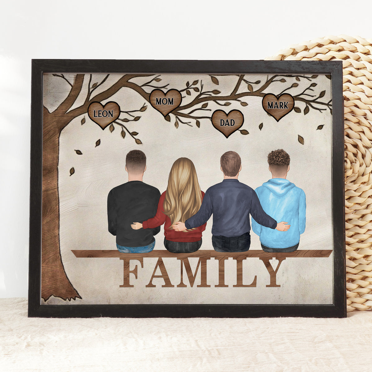 Custom Generations Family Tree Portrait | Parents Gift