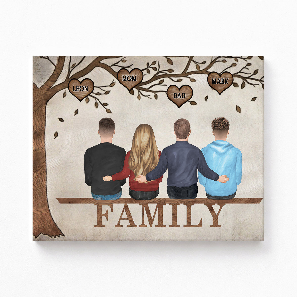 Custom Generations Family Tree Portrait | Parents Gift