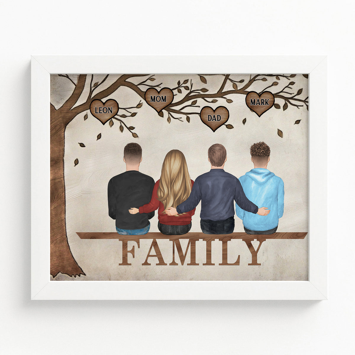 Custom Generations Family Tree Portrait | Parents Gift