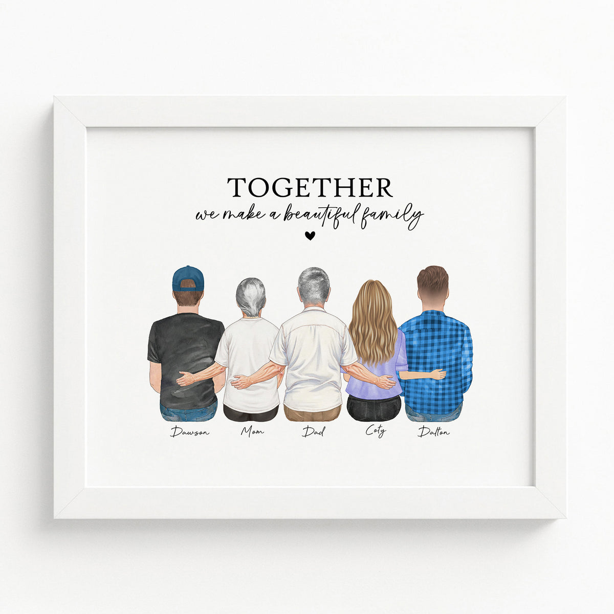 Custom Wheelchair Family Portrait |  Family Wall Art