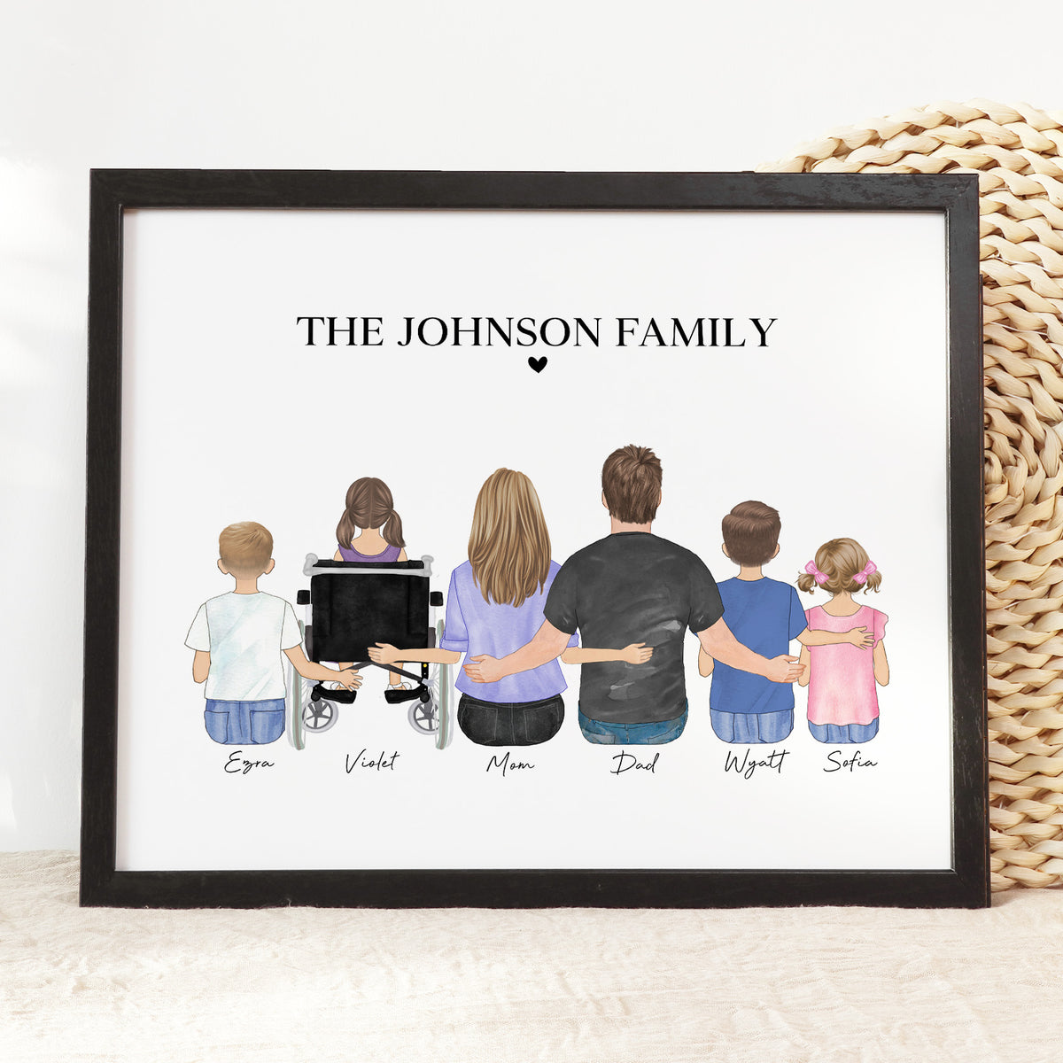 Custom Family Portrait for Parents | Sentimental Family Gift