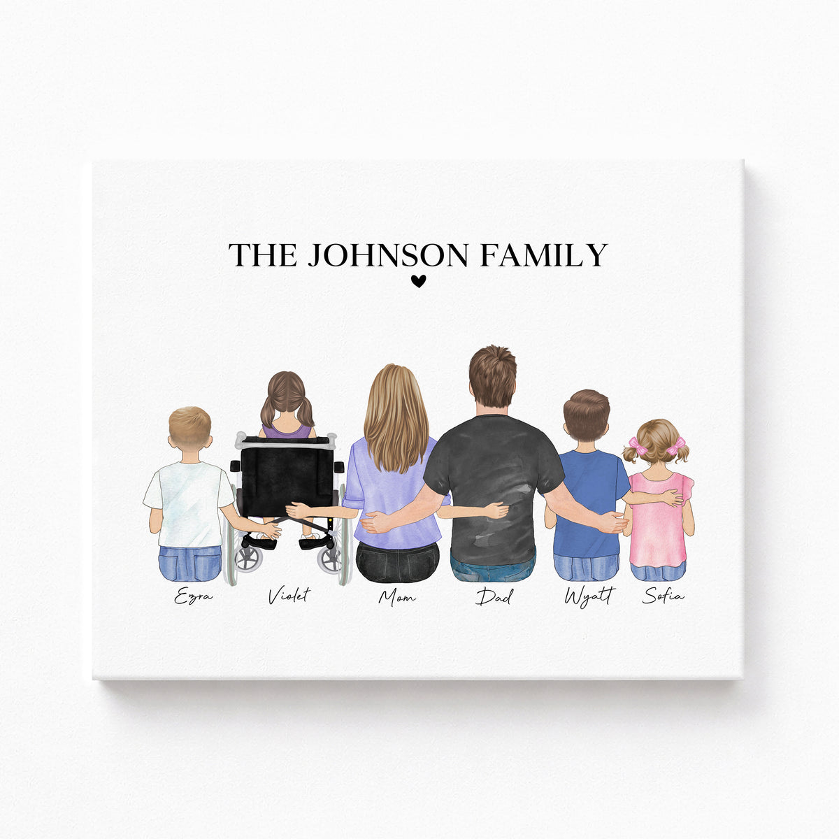 Custom Family Portrait for Parents | Sentimental Family Gift