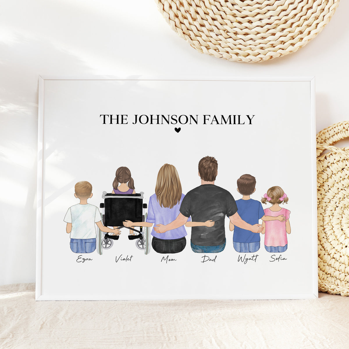 Custom Family Portrait for Parents | Sentimental Family Gift