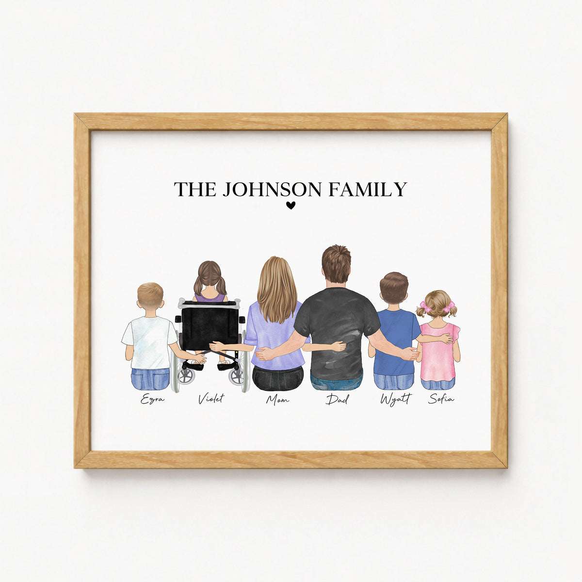 Custom Family Portrait for Parents | Sentimental Family Gift
