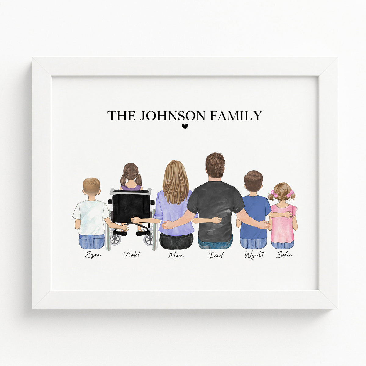 Custom Family Portrait for Parents | Sentimental Family Gift