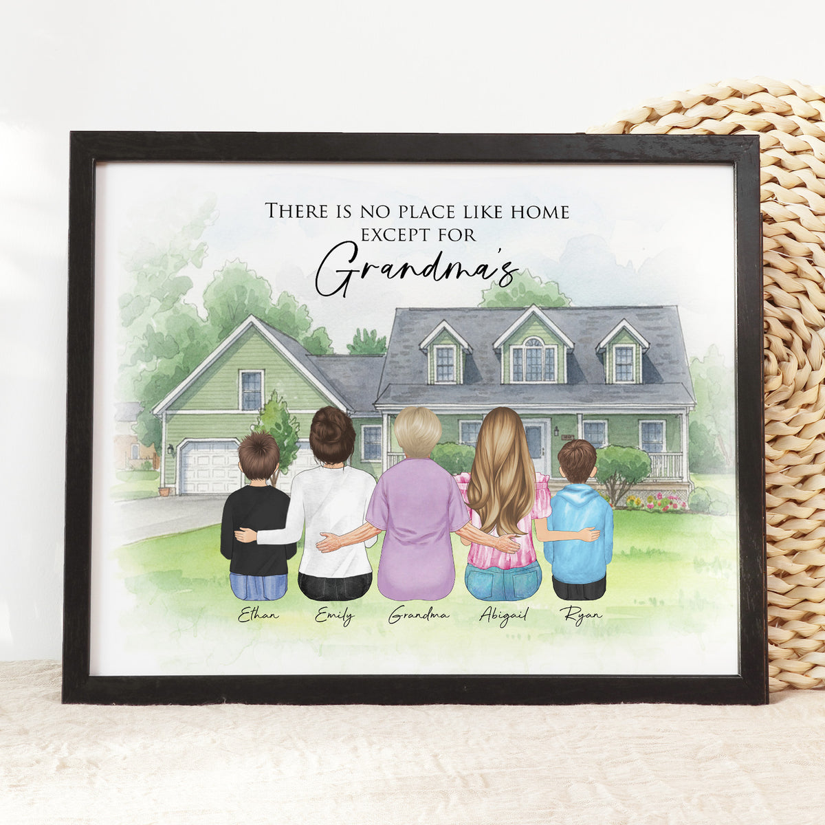 Custom Grandma's House Portrait | Personalized Grandma Gift