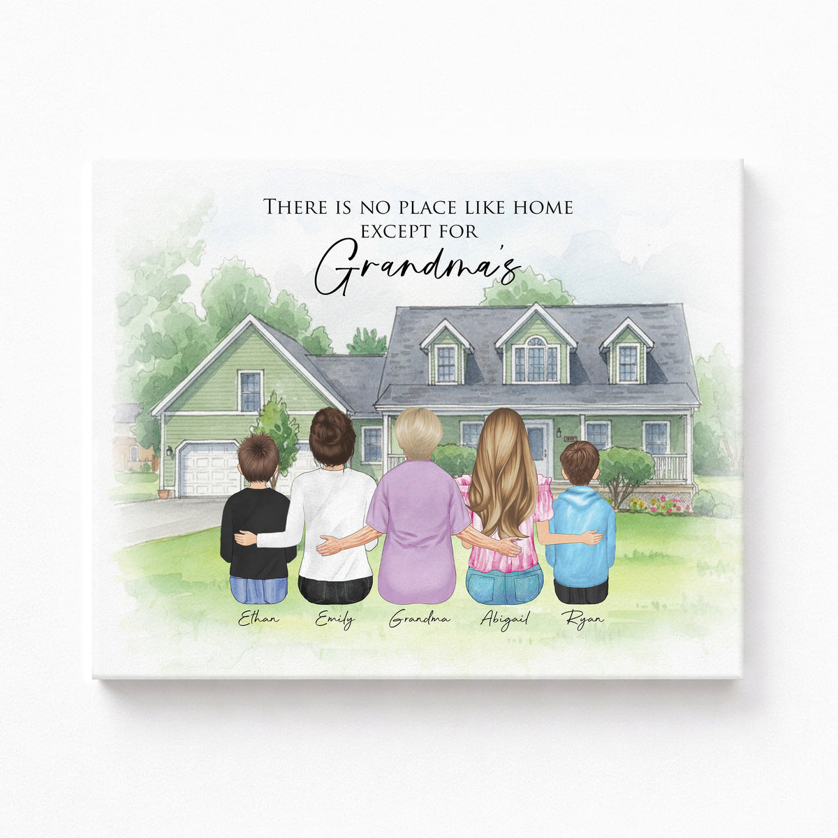 Custom Grandma's House Portrait | Personalized Grandma Gift