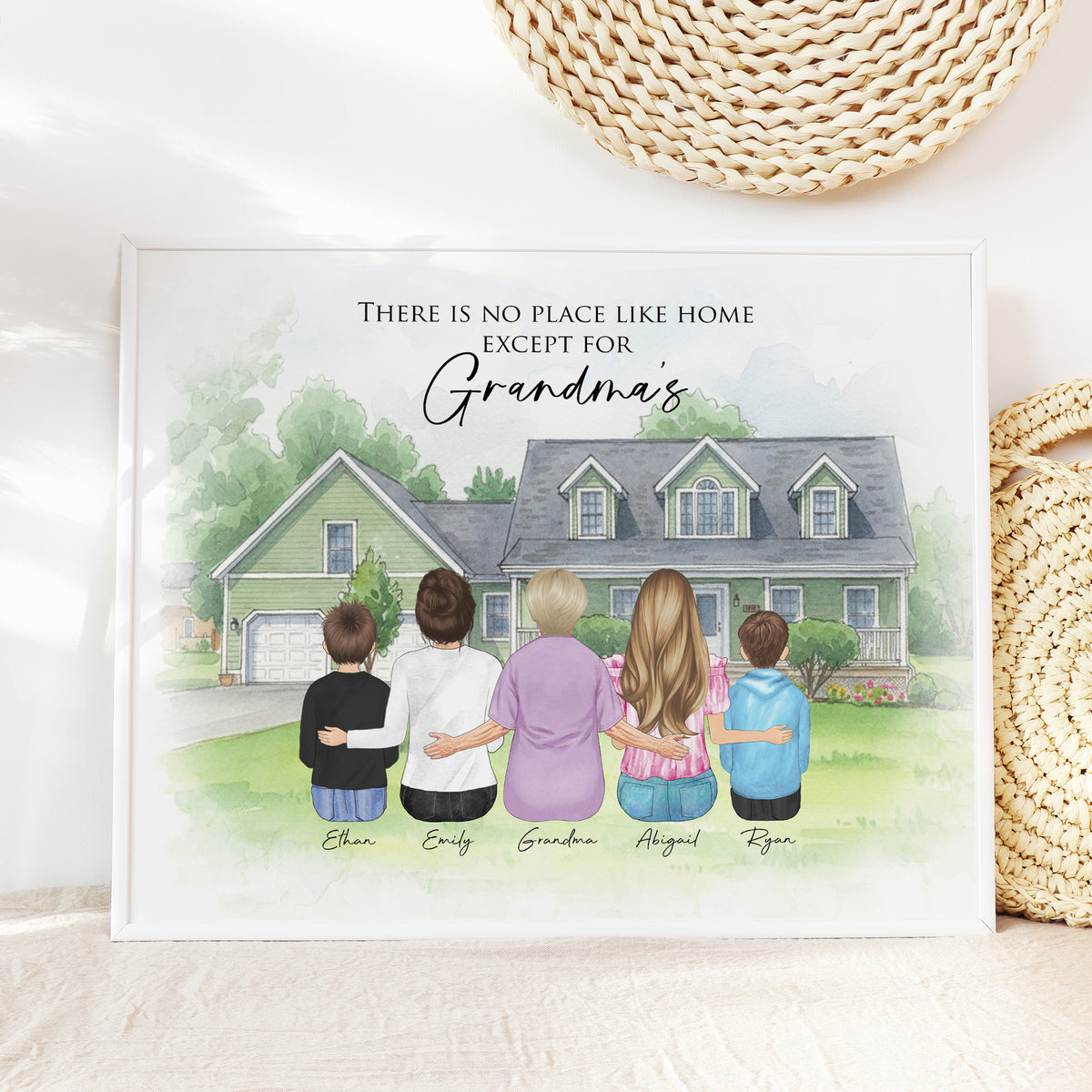 Custom Grandma's House Portrait | Personalized Grandma Gift