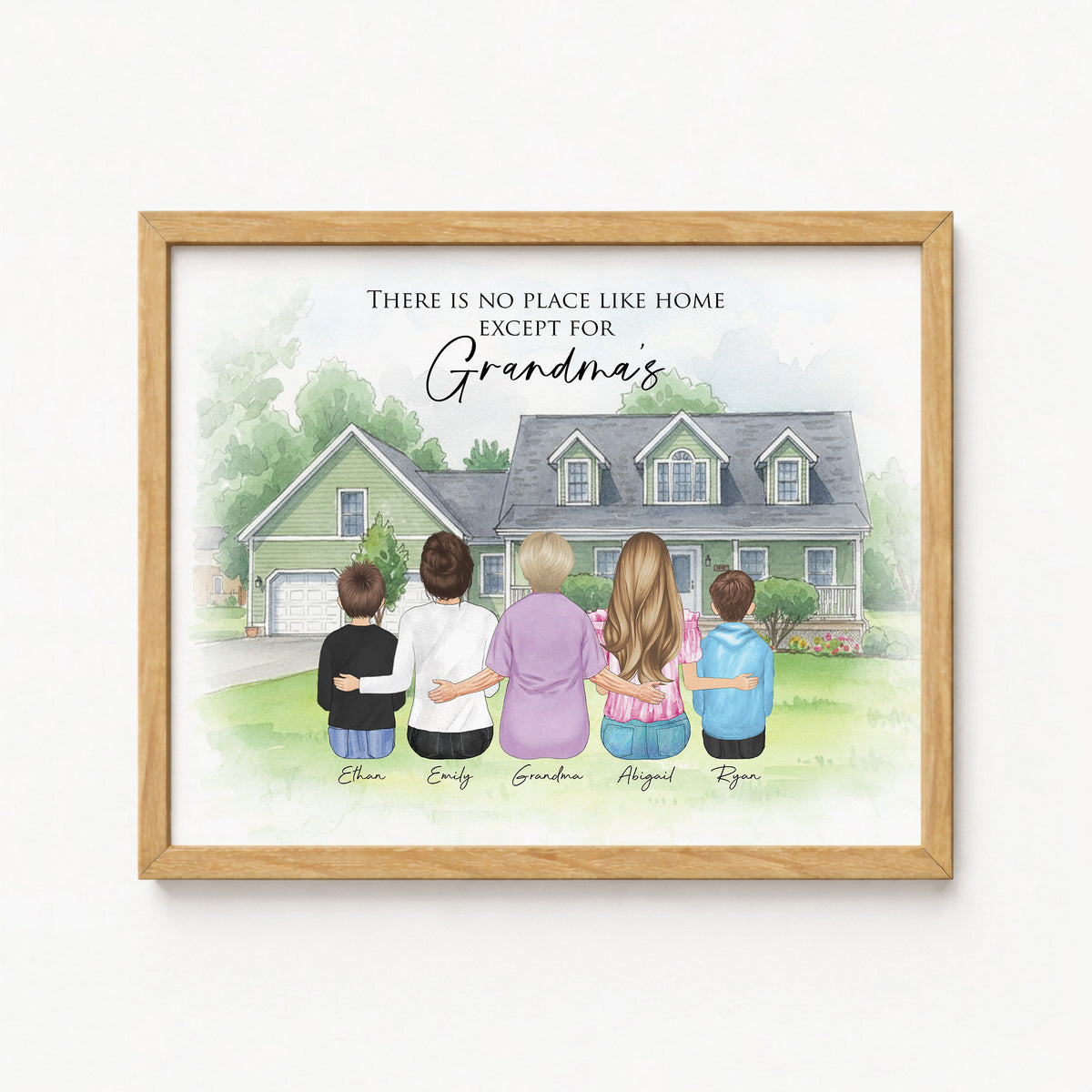 Custom Grandma's House Portrait | Personalized Grandma Gift