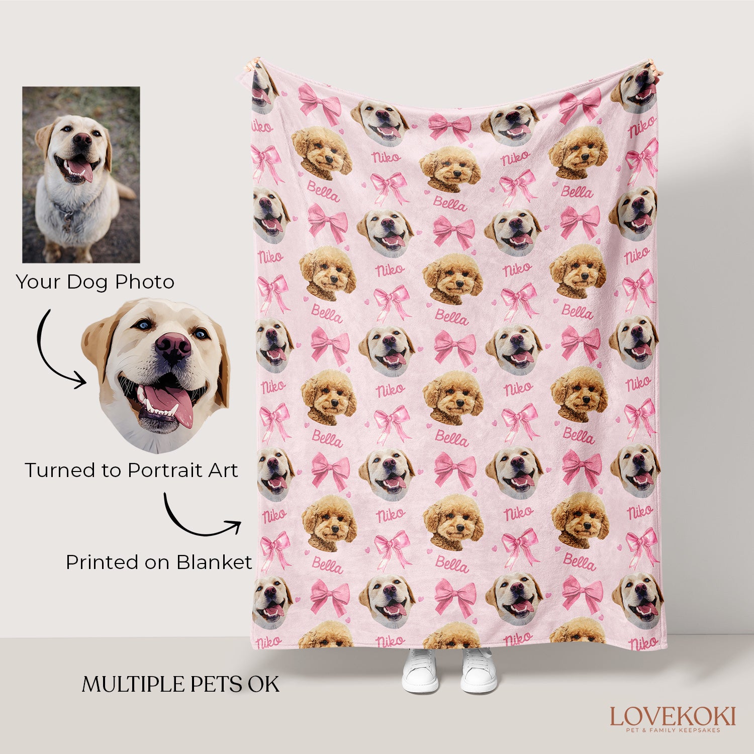 Get your dog's face on a blanket outlet