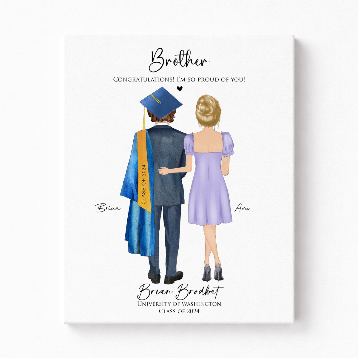Brother Graduation Print | Personalized High School or College Grad Gift