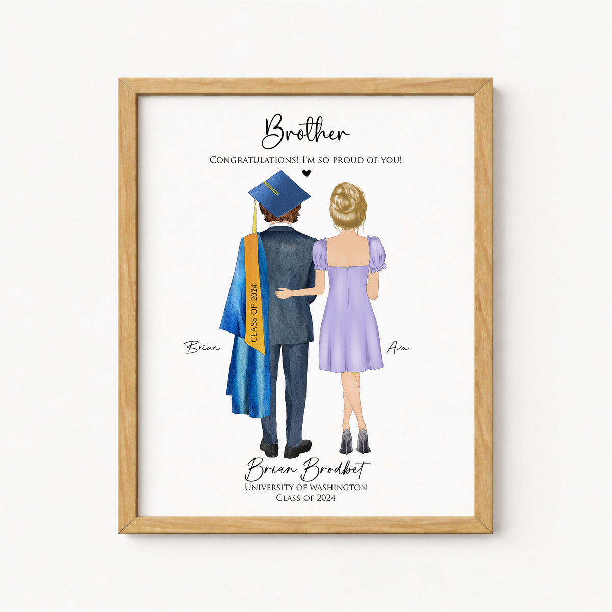 Brother Graduation Print | Personalized High School or College Grad Gift