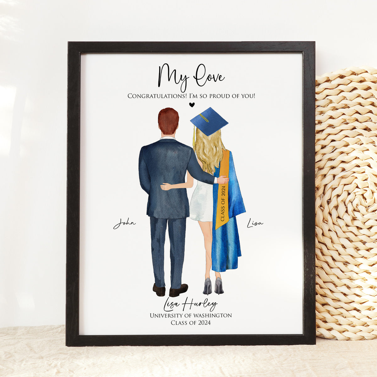 Custom Girlfriend Graduation Portrait | Gift from Boyfriend