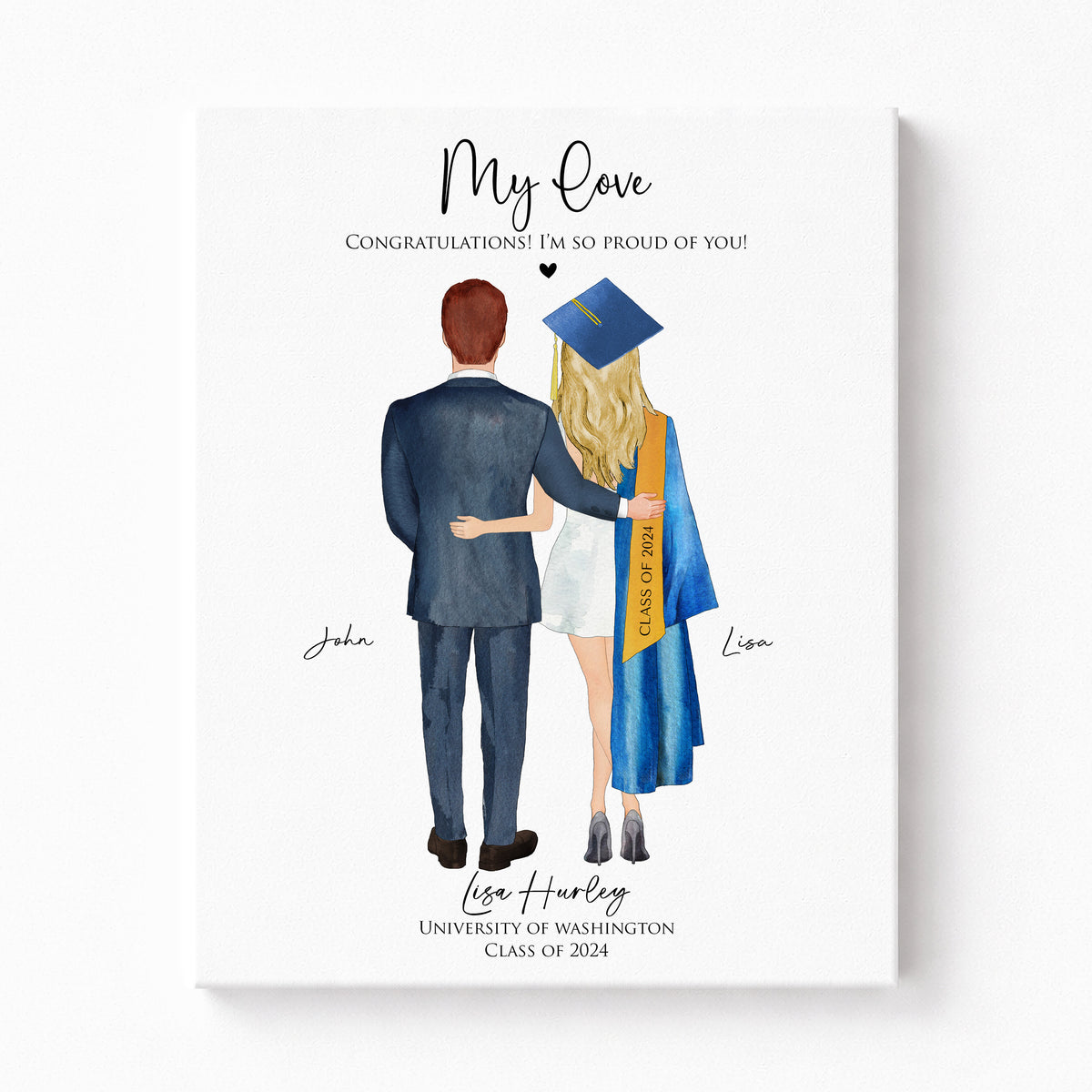 Custom Girlfriend Graduation Portrait | Gift from Boyfriend