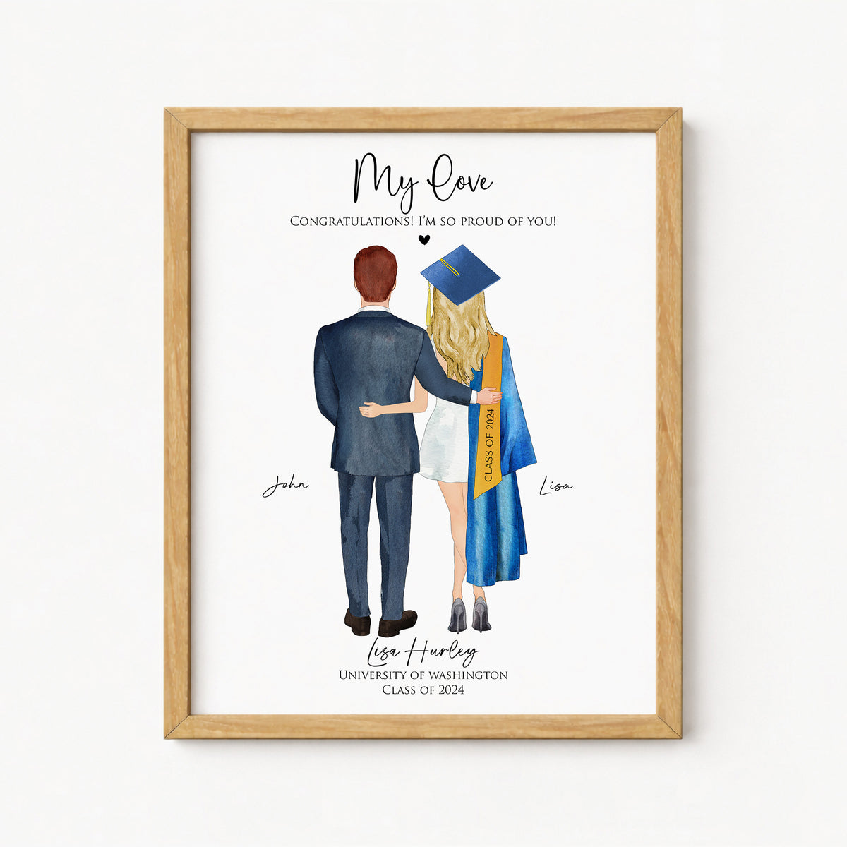 Custom Girlfriend Graduation Portrait | Gift from Boyfriend