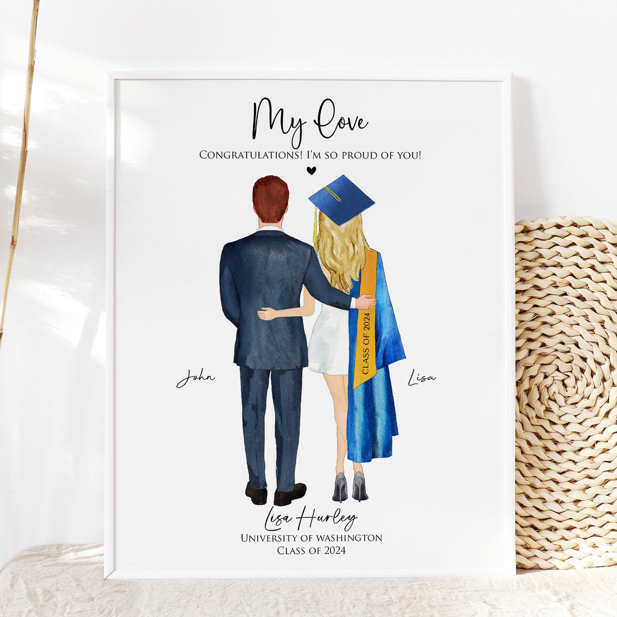 Custom Girlfriend Graduation Portrait | Gift from Boyfriend