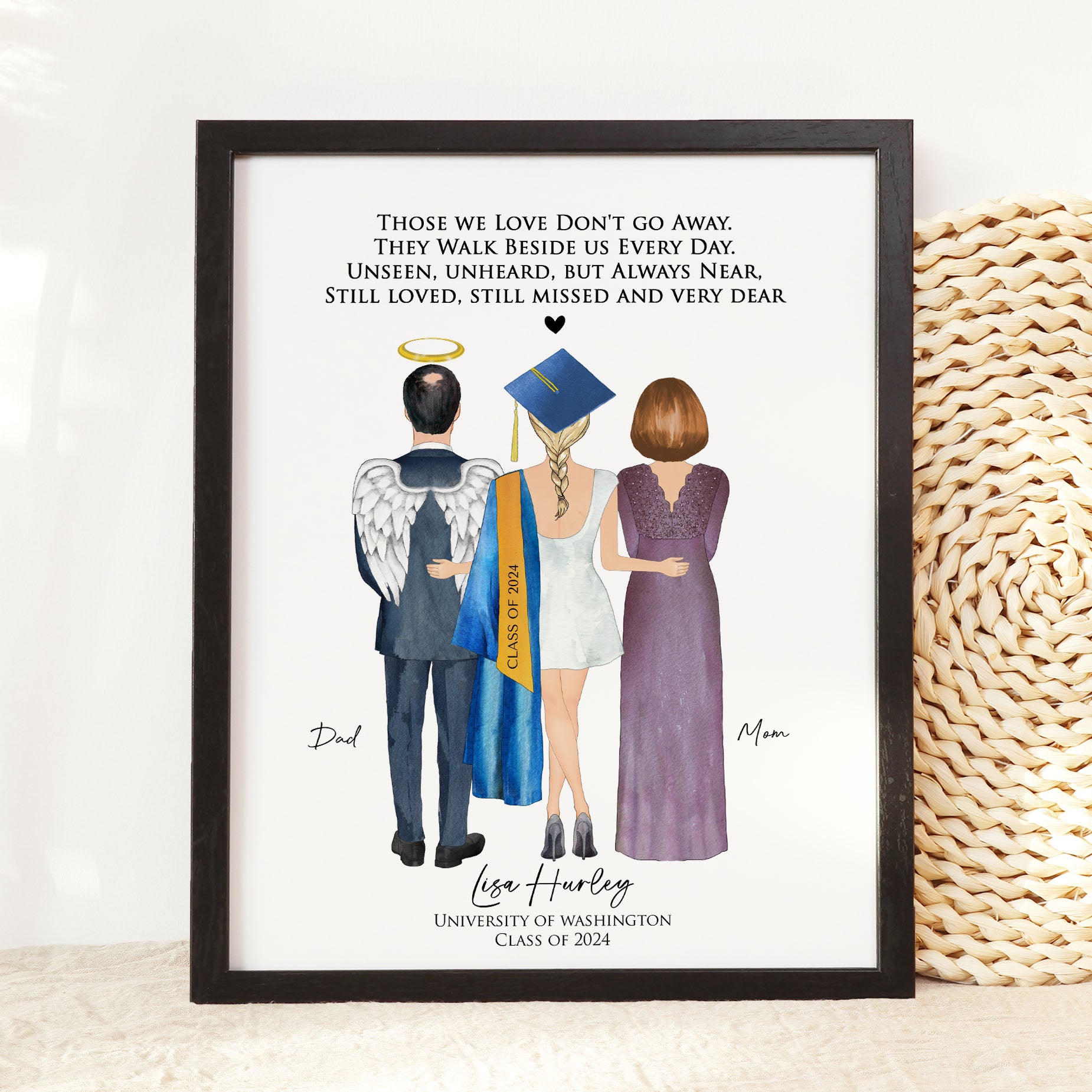 Custom Graduation Memorial Family Print